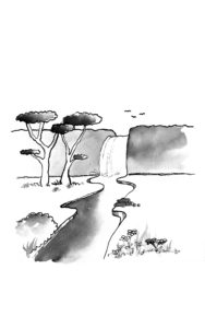 The waterfall